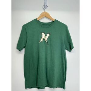 Nike The Nike Tee Men’s Green Cotton Short Sleeve With‎ Camouflage Detail Size M